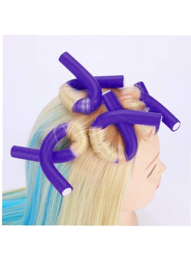 Heatless Hair Curler Flexible Curling Rods, 10 Pcs No Hurt the Hair Twist-Flex Foam Hair Roller, Heatless Hair Curler Styling Tools for Short and Long Hai(0.55 * 9.5 inch) - Image 4